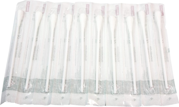 CareLiv WADDING STICK sterile plastic 15cm small head, 10X1 pc