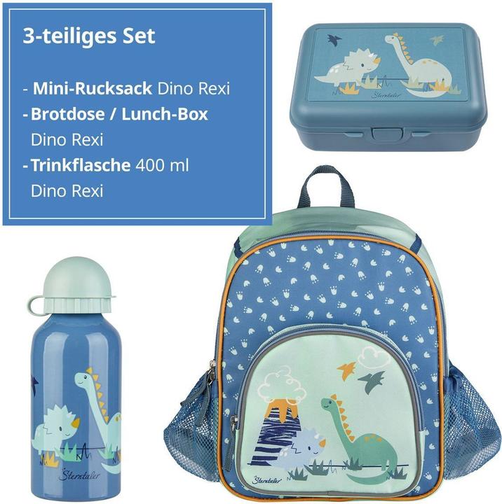 Produktbild Sterntaler Kinderkoffer & Kindertaschen 3er Set Rucksack, Brotdose & Trinkflasche