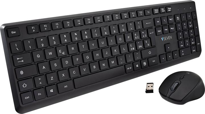 Actual product image V7 Pro Wireless Keyboard Mouse It Qwerty Italian Lasered Keycap (IT, Cable)