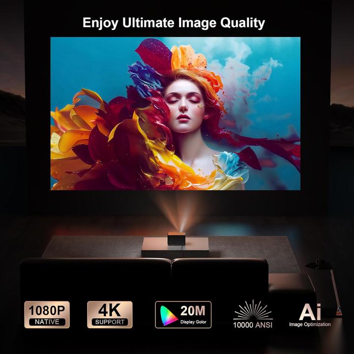 Produktbild Jimveo E88 Heimkino Beamer mit 4K Unterstützung (4K, 800 lm)