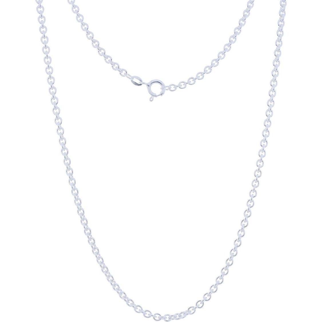 Luxxos, Halsschmuck, Ankerkette 2,65 mm aus 925 Sterling Silber, (925 Sterling Silber, 45 cm)