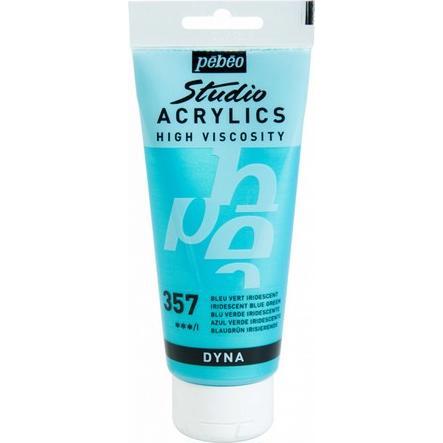 Thumbnail - Pebeo, Künstlerfarbe + Bastelfarbe, Studio Acrylics Feine Acrylfarben (Blaugrün Irisierend, 100 ml)