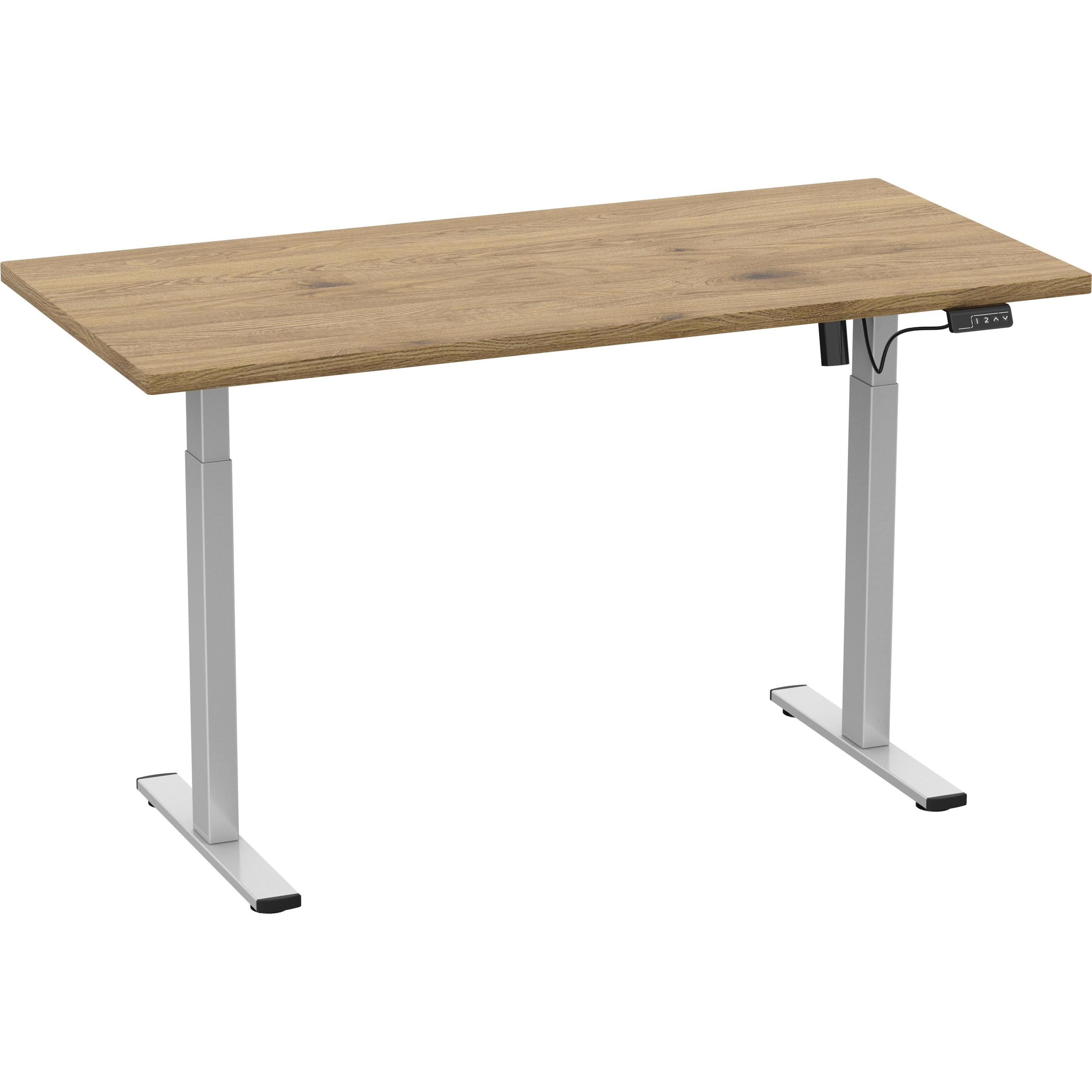 VCM, Schreibtisch, Schreibtisch verstellbar Lona 110x50 si (110 x 50 x 120 cm)