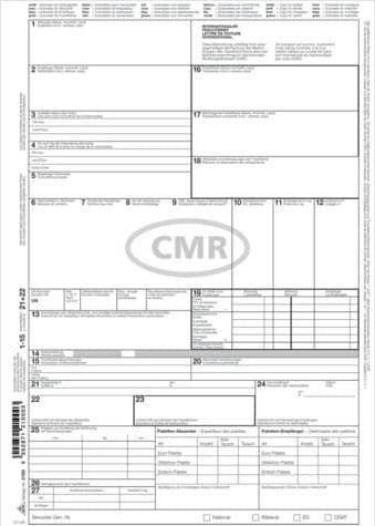 Rnk CMR consignment note SD (4 x)