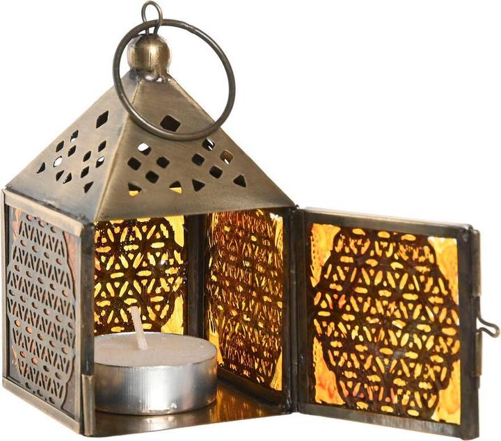Esprit Laterne Home Gold Metall Kristall Araber 6 x 6 x 10 cm (6 Stück)