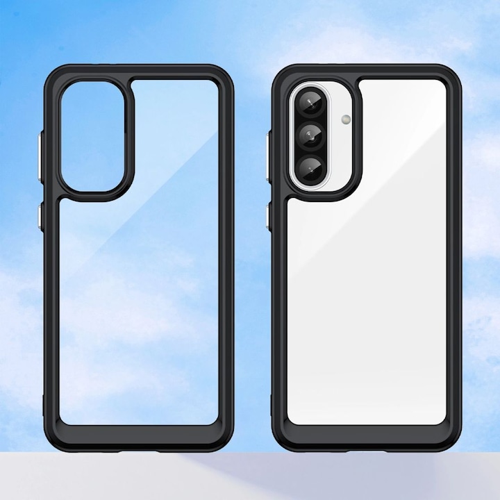Produktbild Hurtel Back panel cover Outer Space Case for Samsung Galaxy A56 Cover with Flexible Frame - Black (Samsung Galaxy A56)