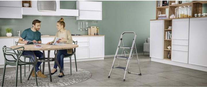 Produktbild Hailo K70 StandardLine, Aluminium-Trittleiter, 3 Stufen (Stehleiter, 106 cm)