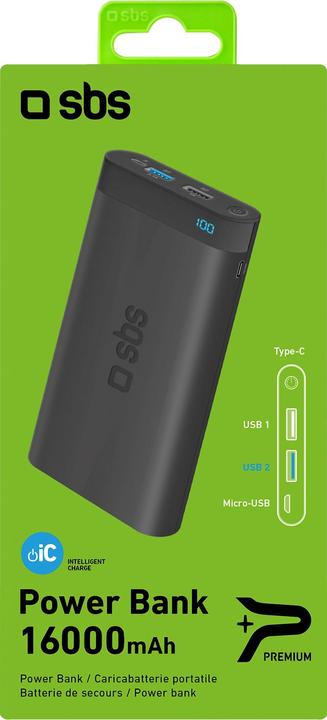 Image du produit SBS Banque d'énergie USB-C (16000 mAh, 59.20 Wh)