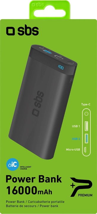 Actual product image SBS USB-C Powerbank (16000 mAh, 59.20 Wh)