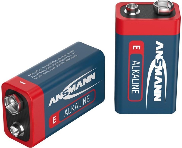 Actual product image Ansmann 9 V block battery alkaline manganese (2 pcs., 9V Block, 550 mAh)