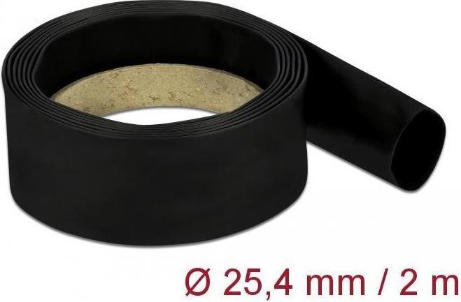 Immagine prodotto Delock Tubo termorestringente 2m x 25,4mm rapporto di restringimento 4:1 nero (1 x)