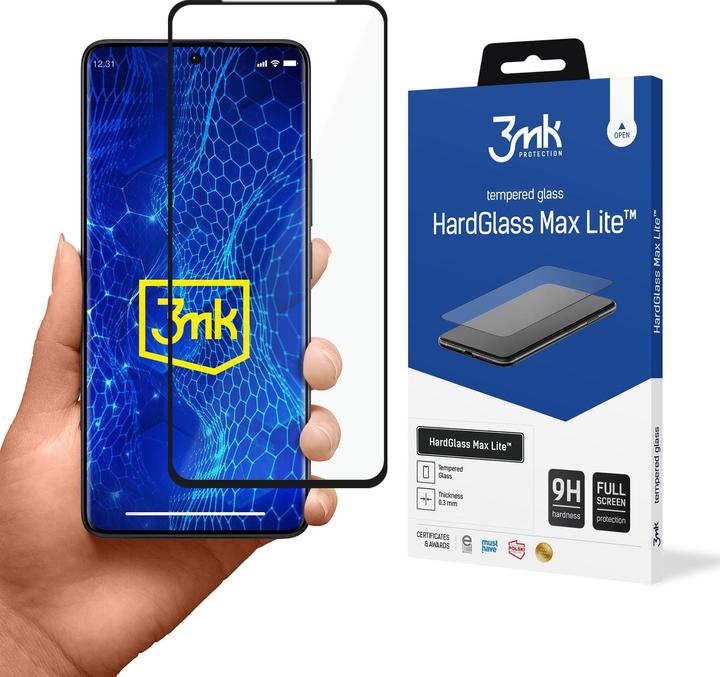 Produktbild 3MK Redmi Note 13 Pro+ - HardGlass Max Lite Black (Xiaomi Redmi Note 13 Pro+)