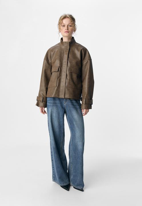 Produktbild Object PU-beschichtete Bikerjacke (38)