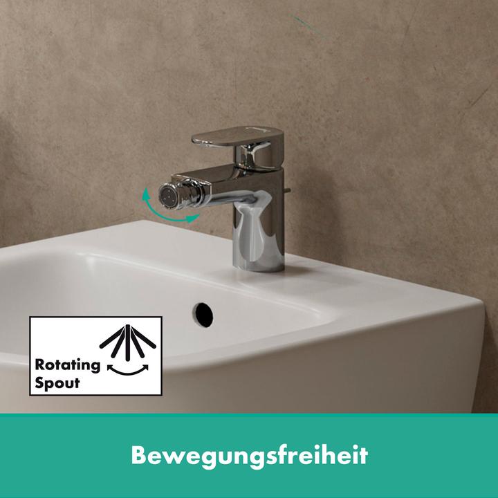 Produktbild hansgrohe HG Einhebel-Bidetmischer VERNIS Blend m Zugstangen-Ablaufgarnitur 1 1/4Zoll ch
