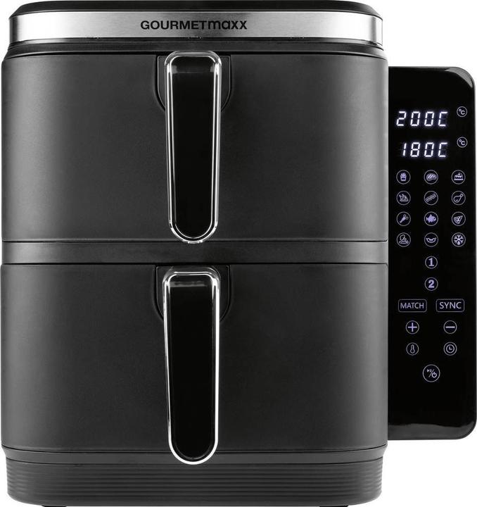 Gourmetmaxx 15305 Heissluft-Fritteuse 10 l 2800 W 2 getrennte Temperaturregler, A