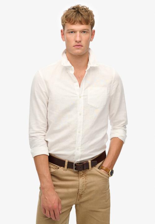 Immagine prodotto Superdry Baumwoll-Leinenhemd mit langen Ärmeln (L)