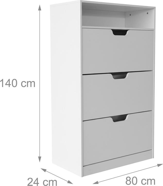 Produktbild Relaxdays Schuhschrank (80 x 24 x 140 cm)