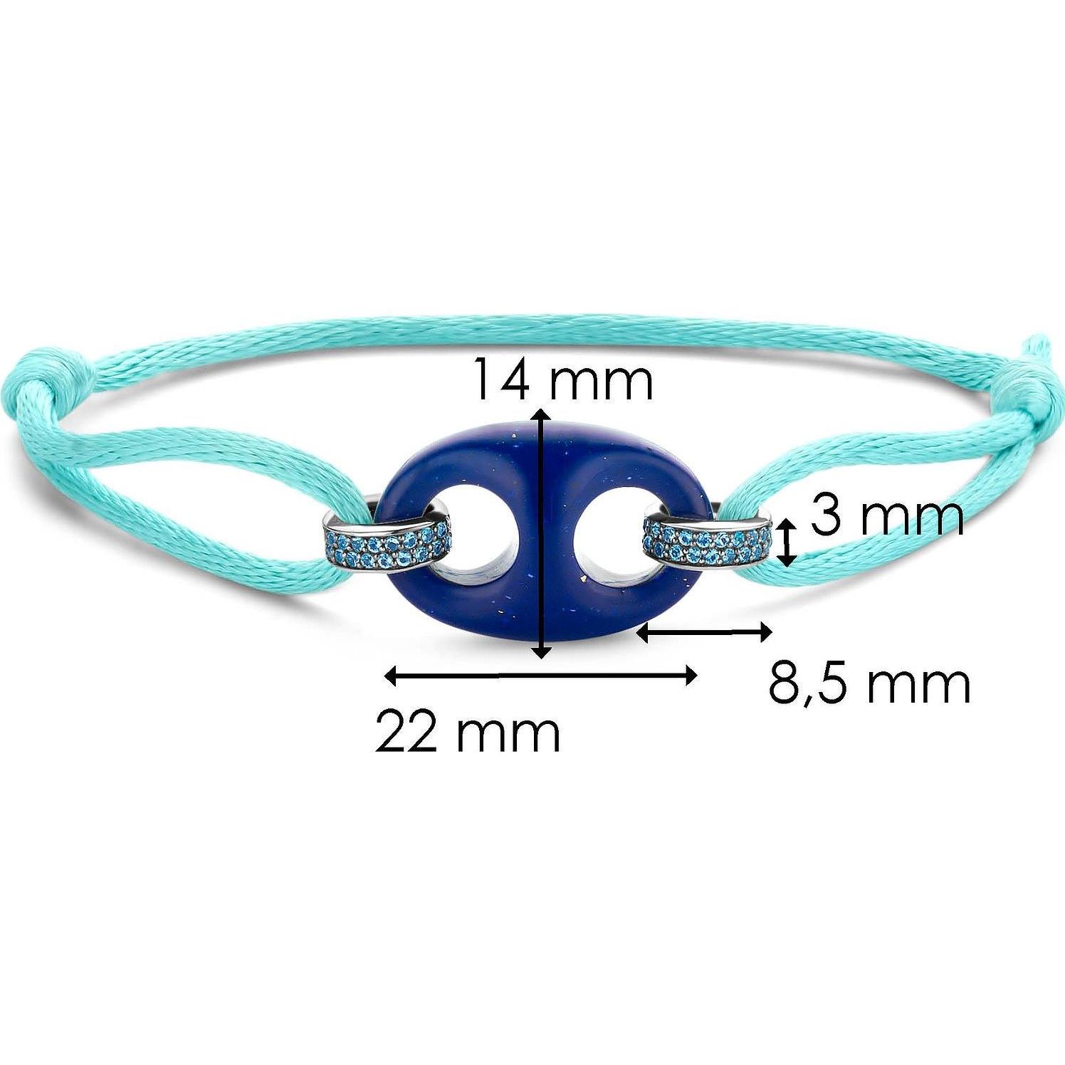 Thumbnail - Ti Sento Milano, Armschmuck, Armband, (20 cm, Textil, 925er Silber)