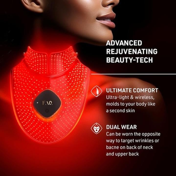 Image du produit FAQ 211 Wearable Silicone Anti-aging NIR + 7 LED Light Therapy Neck & Décolleté Mask Luxury Skincare