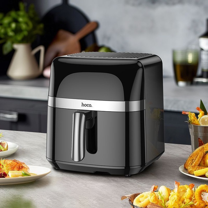 Actual product image Hoco Other Air Fryer with touch screen 8L 1700W HE20 black