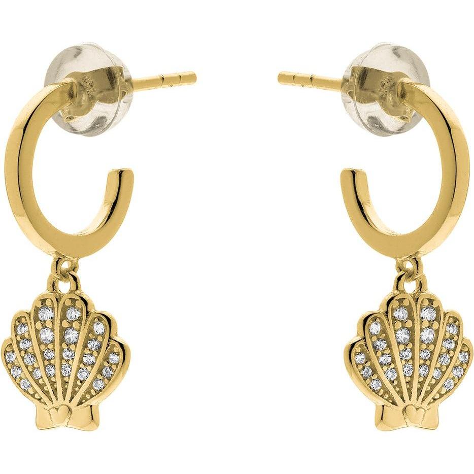 Disney, Ohrringe, Decent gold-plated rings with shells ES00071TZWL.CS, (Sterling Silber)