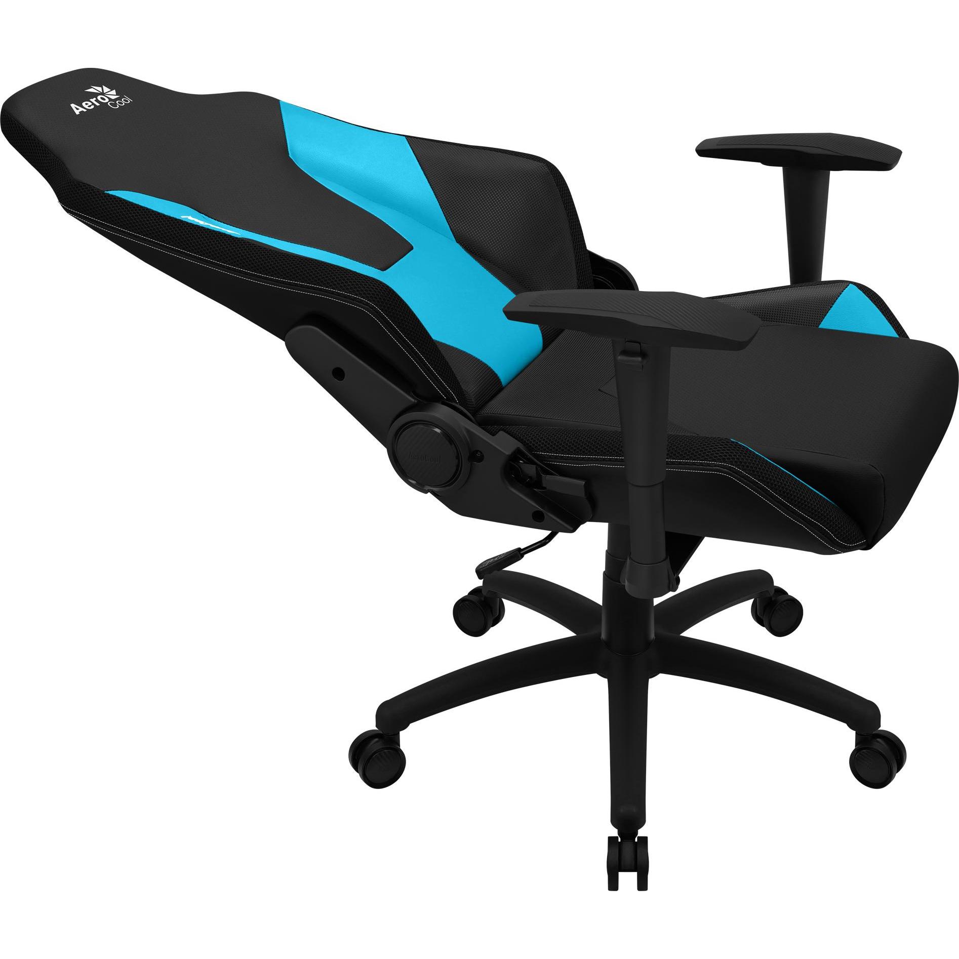 Thumbnail - AeroCool Admiral Universal-Gamingstuhl Gepolsterter Sitz, Gaming Stuhl, Blau, Schwarz