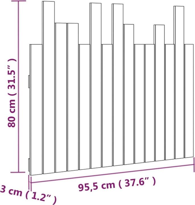 Actual product image VidaXL Zara (159.5 x 3 x 80 cm)