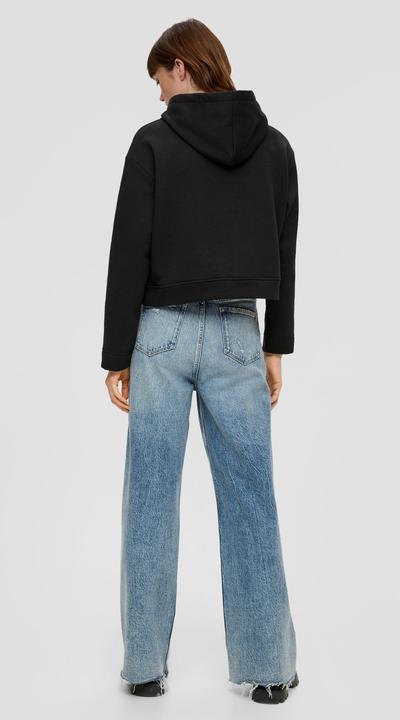 Produktbild s.Oliver Sweatshirt Verkürzter Hoodie mit Frontprint (36)