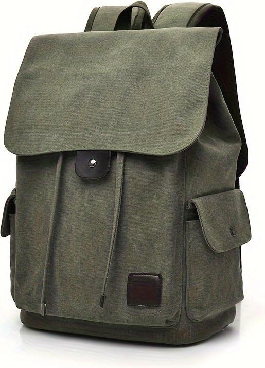 Only-Bags.Store Modische Trendy Rucksack, Casual Canvas Bag, College Style Travel Backpack, Student School Bag