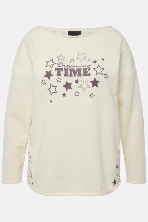 Image du produit Ulla Popken Pull en molleton oversize à col rond et manches longues (54)