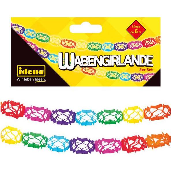 Idena Wabengirlanden 6m D12cm 2er FSC-Mix