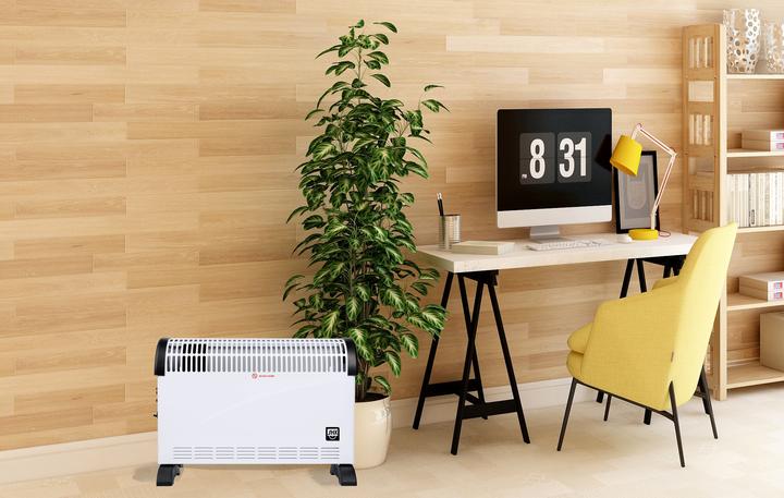 Produktbild SHE SHX SHX08TKV2000 Konvektorheizung mit Turbo-Heizlüfter 2000W, weiss/schwarz (2000 W)