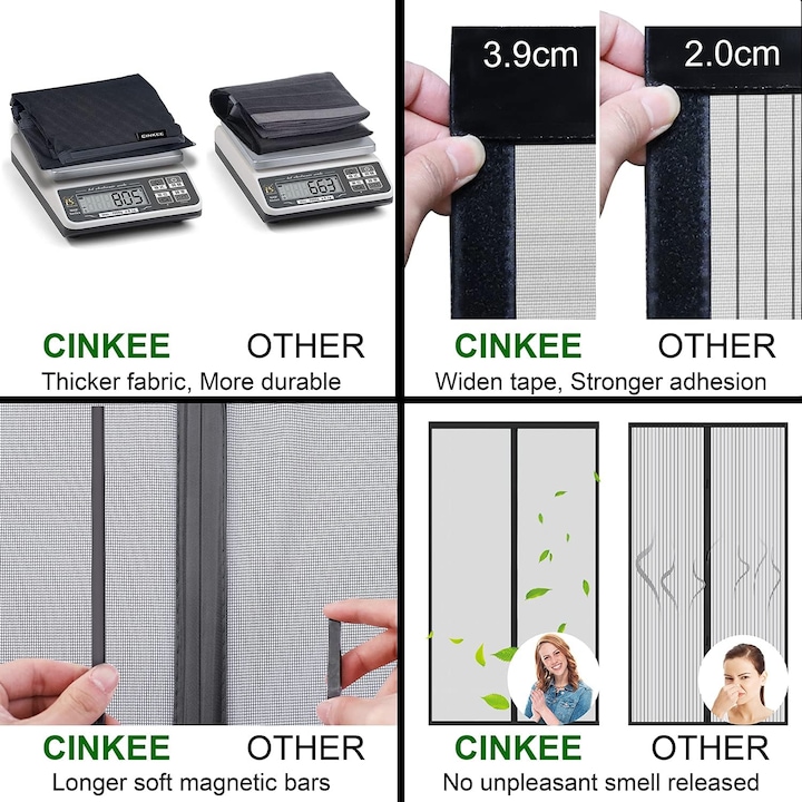 Actual product image Mara Vital Magnetic Insect Screen for Patio Door, Easy Adhesive Mounting (210 x 90 cm)