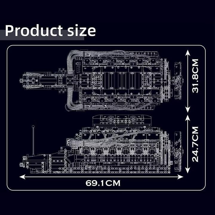 Actual product image Mould King V12 Engine Motor