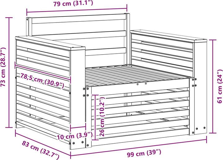 Produktbild vidaXL Outdoor-Sofa