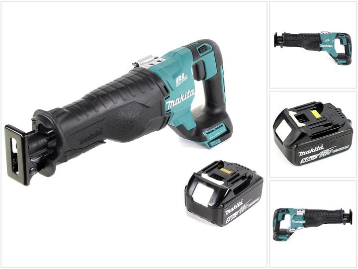 1x Makita DJR 187 Z 18 V Li-Ion Akku Reciprosäge Solo, 1x 5,0 Ah Akku