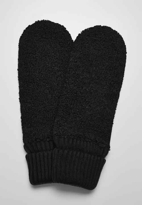 Actual product image Urban Classics Sherpa Imitation Leather Gloves (S, M)