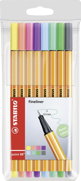 Produktbild STABILO point 88 Fineliner (Mehrfarbig, 8 x)