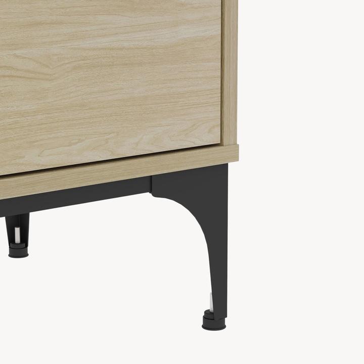 Actual product image En.Casa Bücherregal Kistiandi 137x60x35 cm Eicheoptik, hell (60 x 35 x 137 cm)