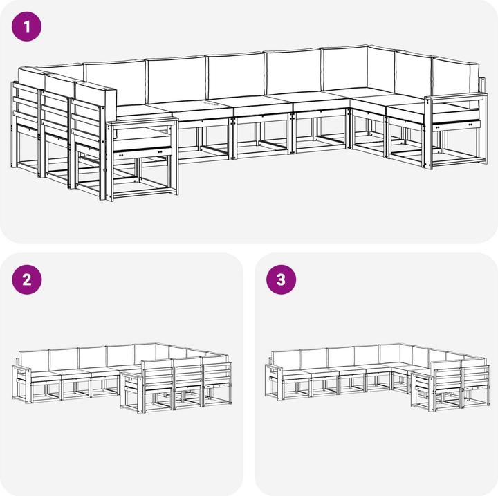 Produktbild vidaXL Outdoor-Sofa