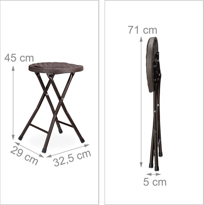 Actual product image Relaxdays Folding stool