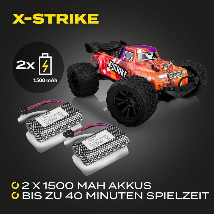 Produktbild Overmax Strike - RC auto voor Kindren 4x4 - Terreinwagen 1:16 - Snelheid tot 45km/u - Bereik tot 100m