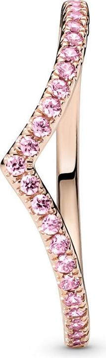 Immagine prodotto Pandora Anello rosa scintillante Wishbone in oro rosa 14ct (56, 925 Argento)
