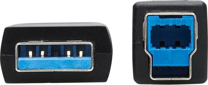 Actual product image Eaton USB 3.2 Gen 1 Plenum-Rated Fiber Active Optical Cable AOC - 5 Gbps A to B M/M Black (USB 3.2 Gen 1)