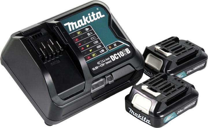 Actual product image Makita UB 101 DSA battery blower 12 V max. + 2x battery 2.0 Ah + charger (Rechargeable battery operated, Leaf blower)