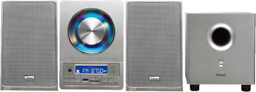 TEAC MC-DX55, ultraflaches CD-Receiversystem, Silber