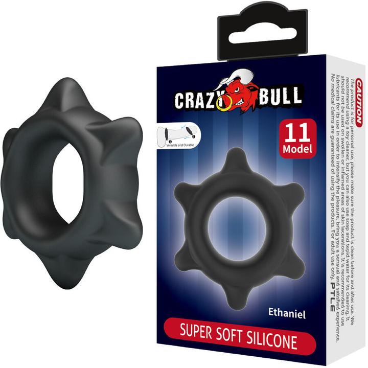 Crazy Bull Ethaniel - Superweicher Silikonring - Modell 11 - Schwarz (2.60 cm)
