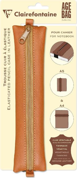 Clairefontaine Etui AgeBag Cuir Beige, Rempli : Non, Type d'étui
