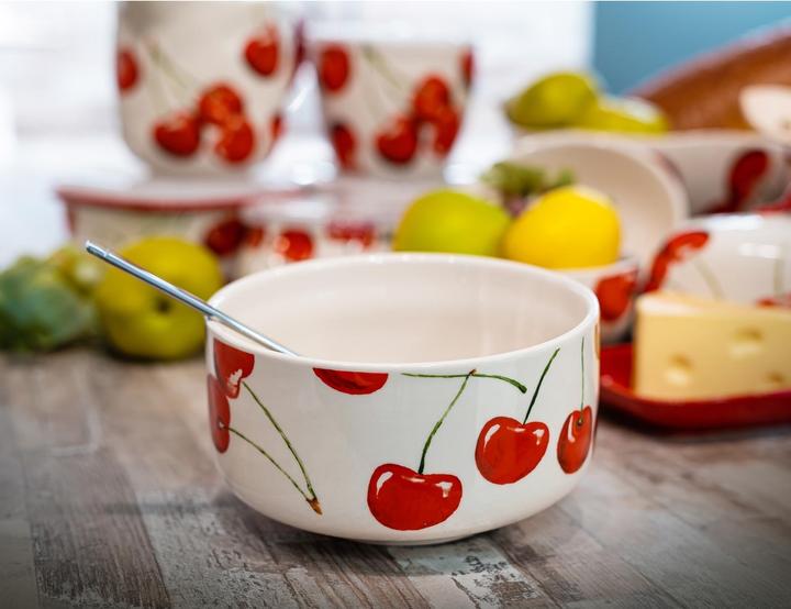 Produktbild neuetischkultur Mikrowellen Keramik Schüssel 900 ml Cherry (0.90 l)