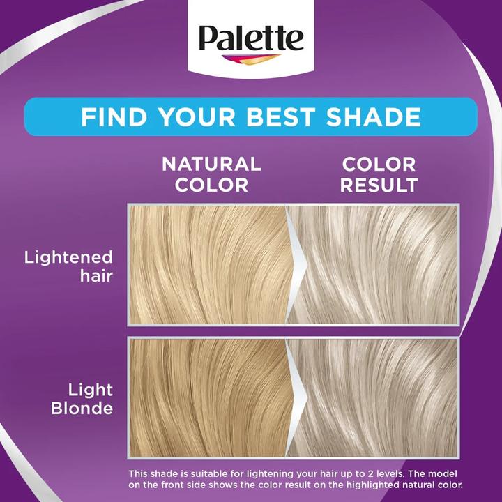 Actual product image Palette Schwarzkopf Intensive Colour Creme Permanent Hair Dye with Mask for All Hair Types C9 Platinum (C9 Platinum Silver)